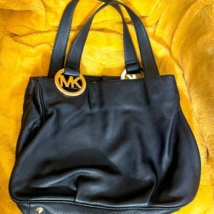 Black leather Micheal Kors handbag